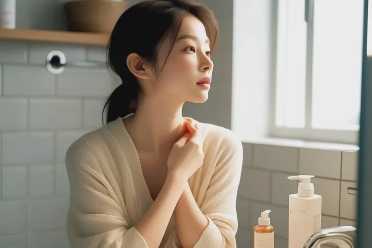 女人脖子偶尔长湿疹能治愈吗(图1)