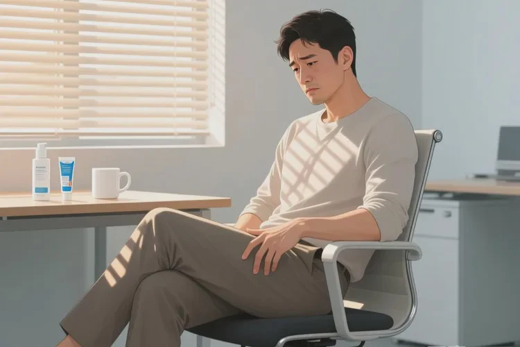 男人大腿上有湿疹能治愈吗(图1)