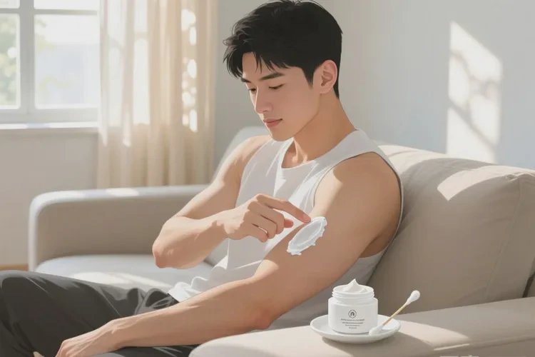 男性手臂上经常起湿疹能治愈吗(图1)