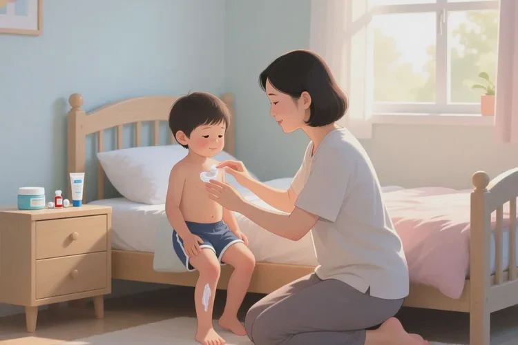 小学生小腿上长湿疹能治愈吗(图1)