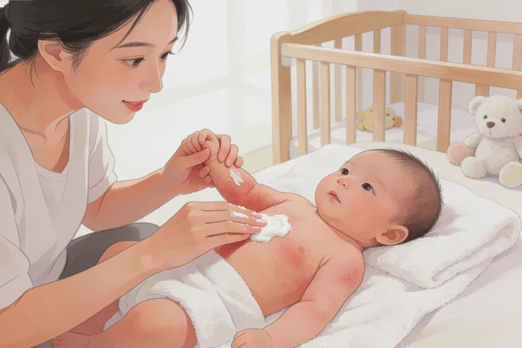 婴儿手臂上长湿疹能不能治愈(图1)