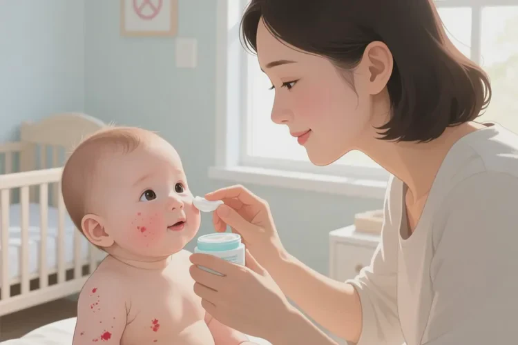 新生儿全身长湿疹可以治愈吗(图1)