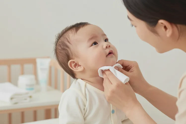 婴儿脖子起湿疹能不能治愈(图1)