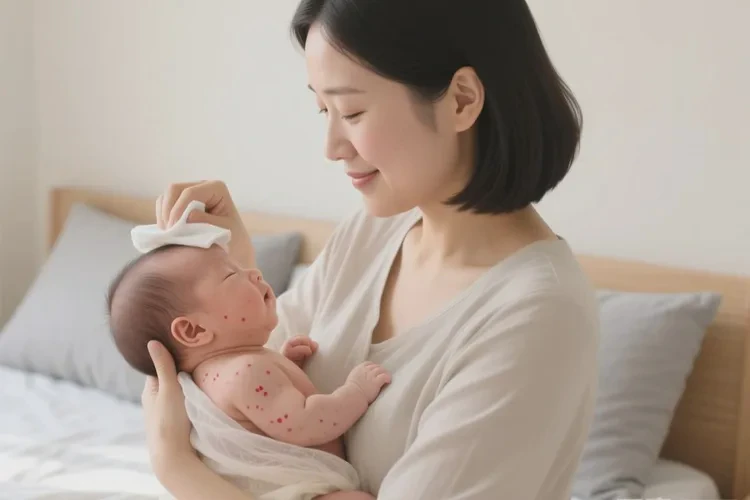 新生儿脖子上出湿疹能治愈吗(图1)