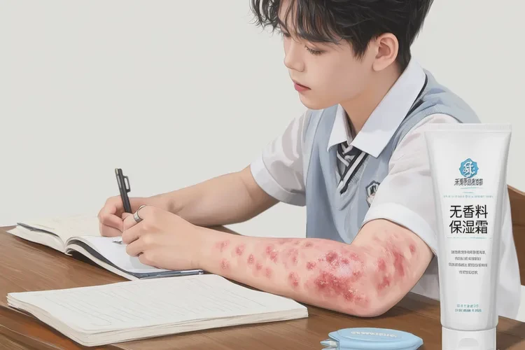 中学生手臂经常起湿疹能治愈吗(图1)