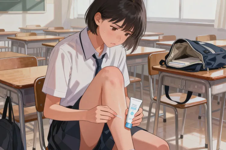 中学生小腿上偶尔起湿疹能治愈吗(图1)