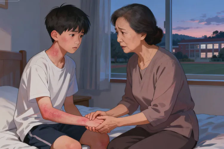 中学生全身出湿疹能治愈吗(图1)