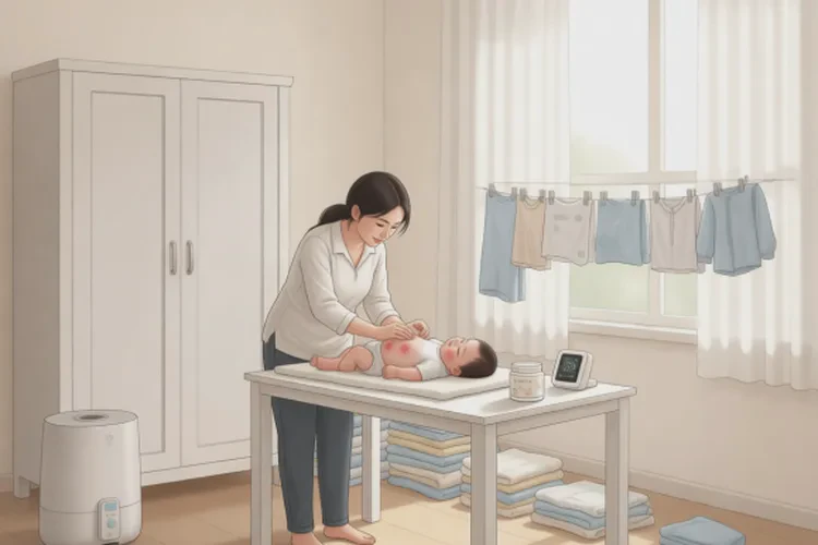 小儿肚子上容易起湿疹能治愈吗(图1)