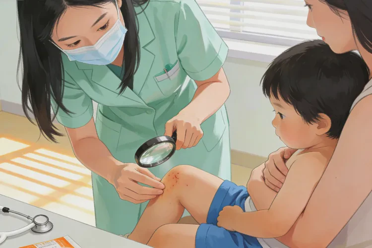 小孩大腿长湿疹能不能治愈(图1)