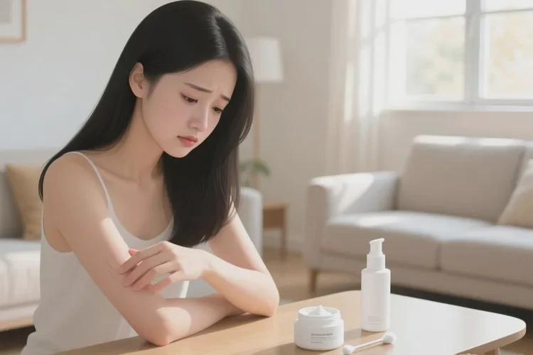 女人手臂上偶尔起湿疹能治愈吗(图1)