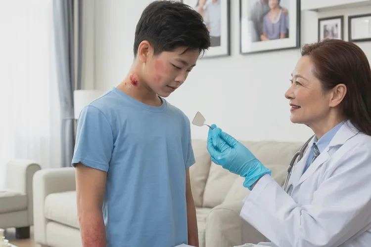 青少年肚子出湿疹能治愈吗(图2)