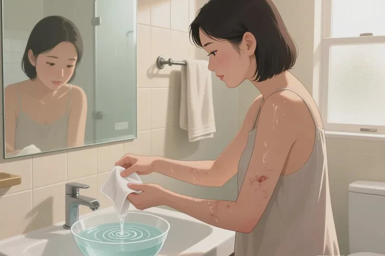 女生手臂上偶尔起湿疹可以治愈吗(图1)