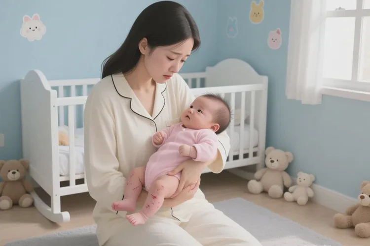 新生儿四肢长湿疹可以治愈吗(图1)