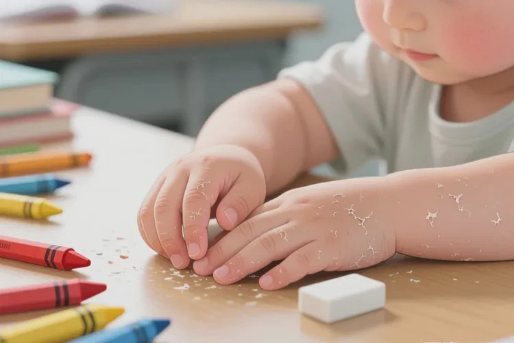 孩子手上偶尔起湿疹能不能治愈(图2)