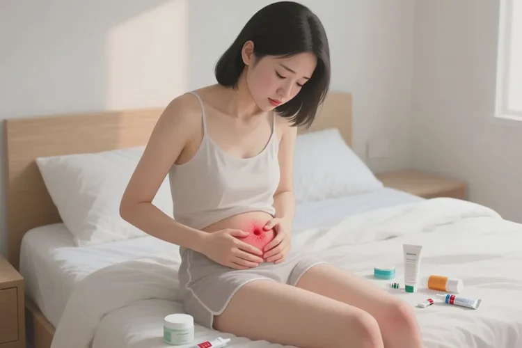 女人肚子偶尔起湿疹能治愈吗(图1)