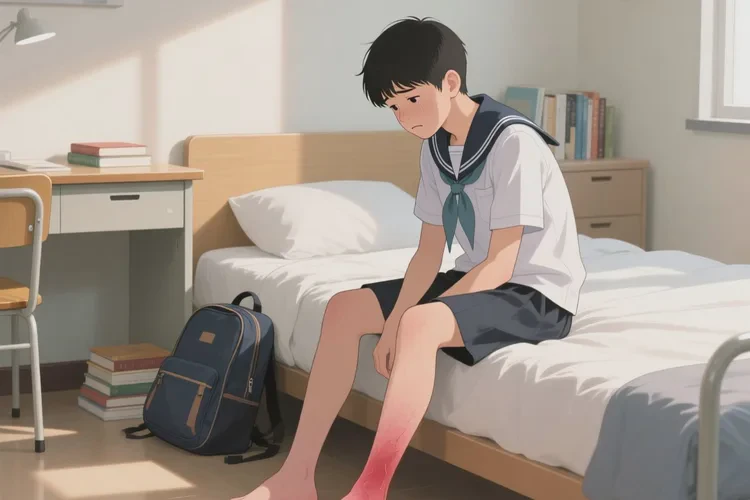 中学生小腿上出湿疹能治愈吗(图1)