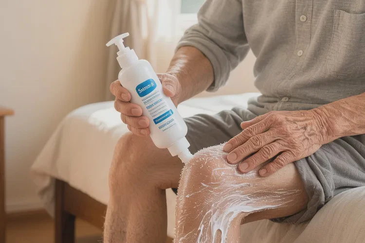 老年人大腿偶尔长湿疹能治愈吗(图1)