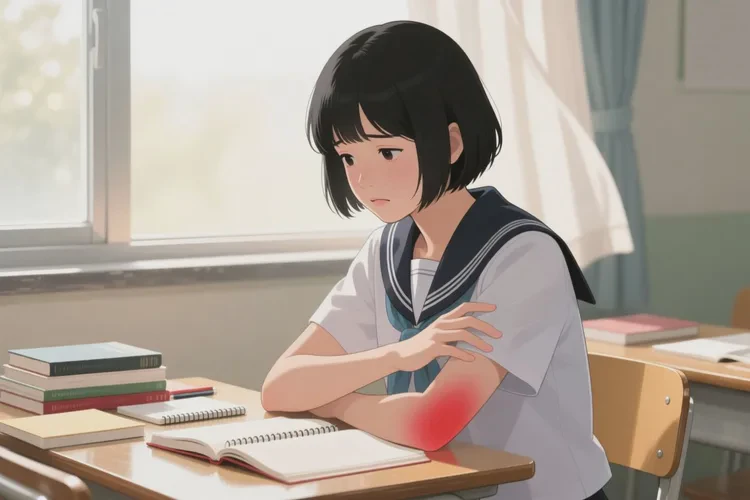 中学生全身偶尔起湿疹能治愈吗(图1)