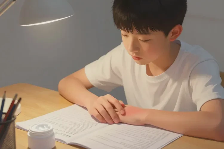 中学生手臂偶尔起湿疹能治愈吗(图1)