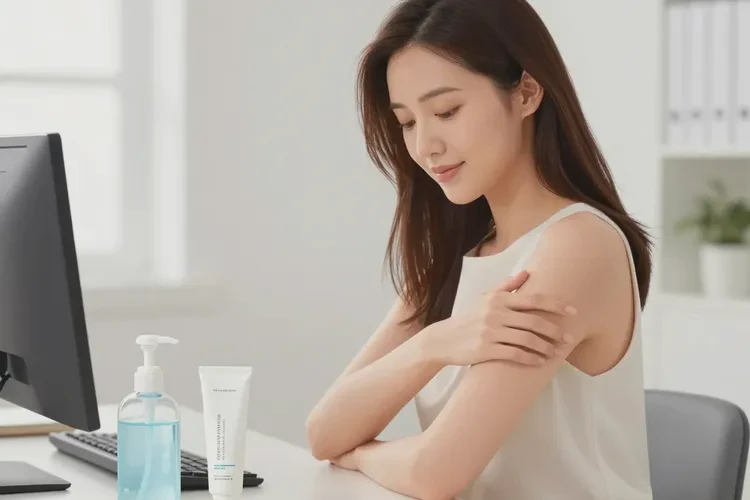 女性手臂上有湿疹能治愈吗(图1)