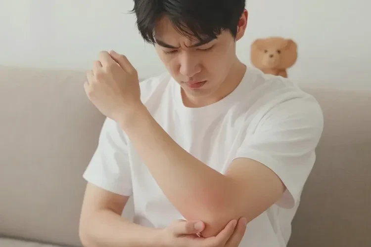 男生手臂上偶尔起湿疹能治愈吗(图1)