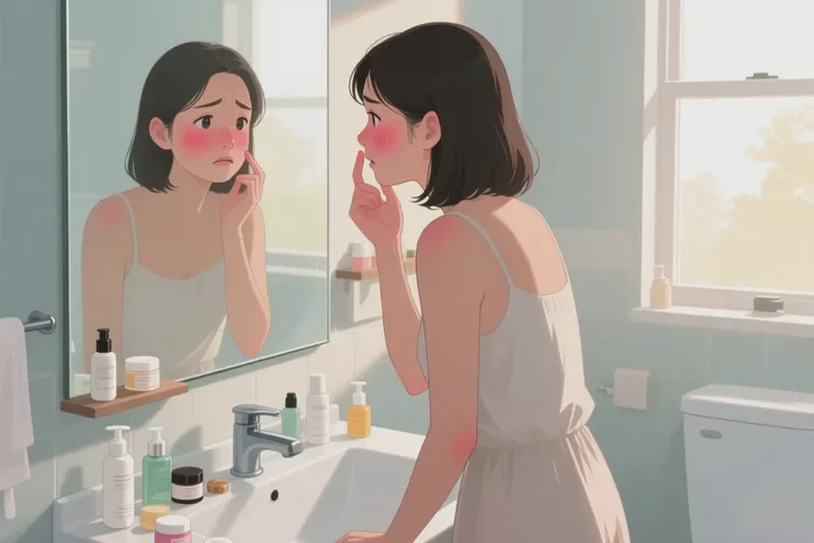 女生面部偶尔起湿疹能治愈吗(图1)