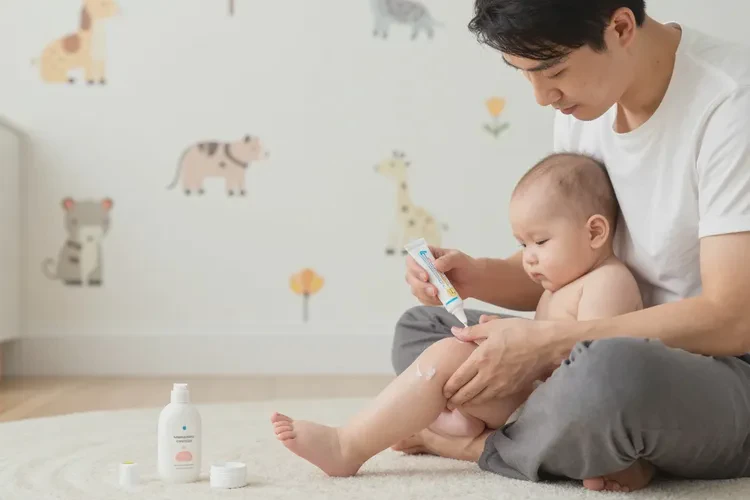 新生儿小腿有湿疹能治愈吗(图2)