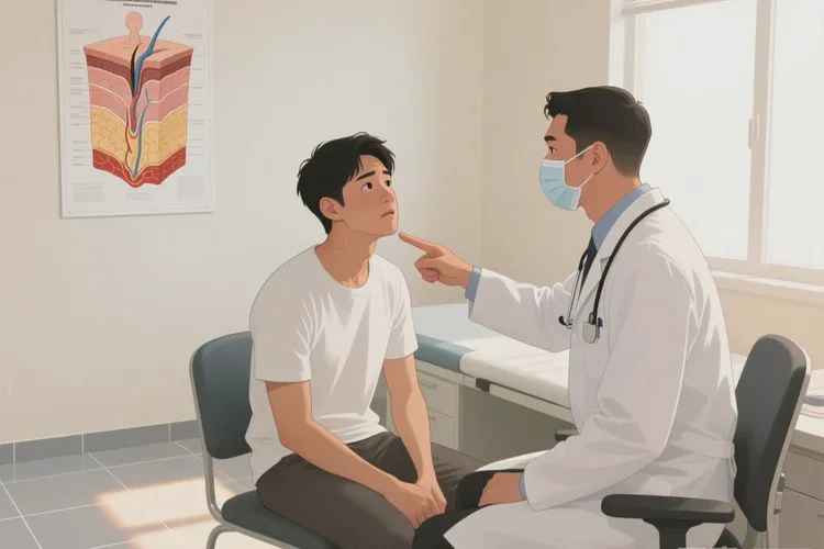 男生脖子出现湿疹能治愈吗(图2)