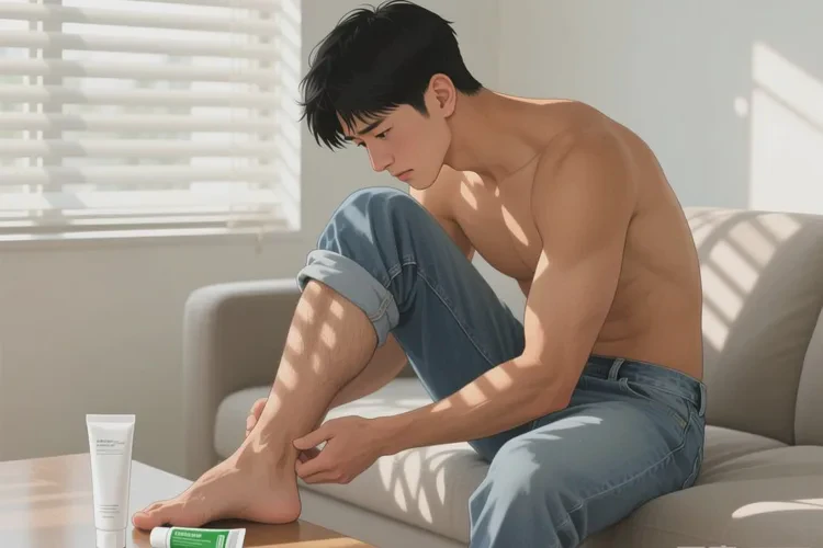 男生小腿上长湿疹能治愈吗(图1)