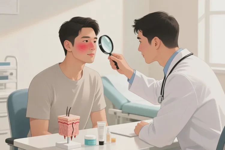 男人脸上出湿疹能治愈吗(图1)