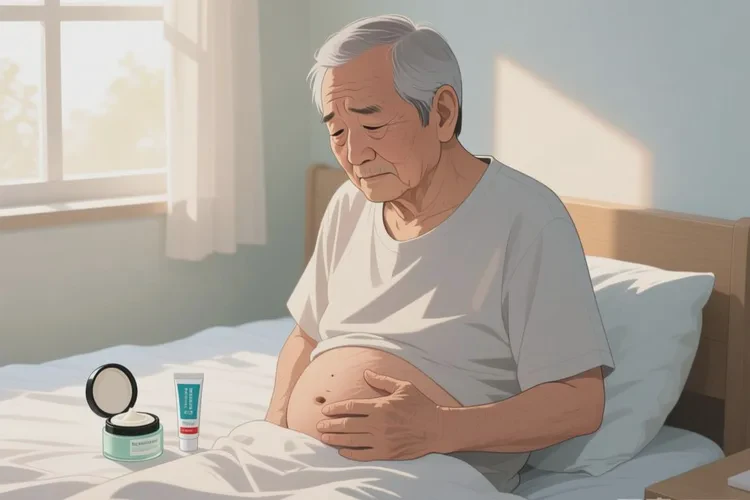 高龄老人肚子上偶尔长湿疹能治愈吗(图1)