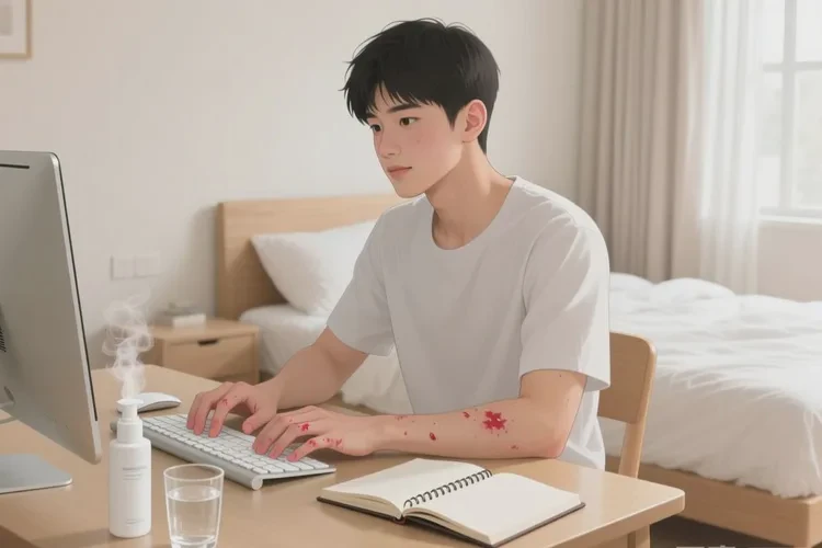 青年人手上偶尔起湿疹能治愈吗(图1)