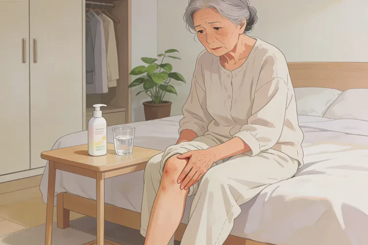 高龄老人小腿偶尔起湿疹能治愈吗(图1)