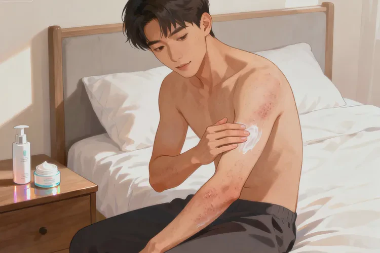 男性手臂上起湿疹能治愈吗(图4)
