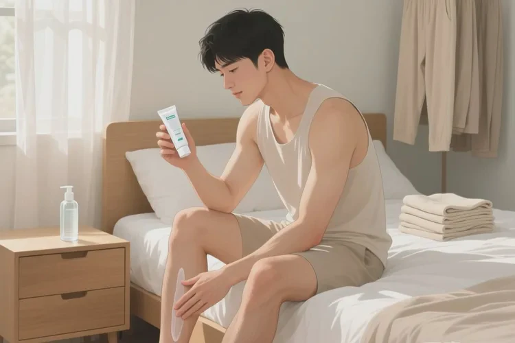 男性小腿上偶尔长湿疹能治愈吗(图1)