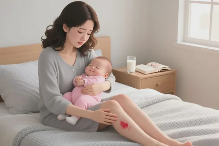 哺乳期妈妈小腿容易长湿疹能治愈吗(图1)