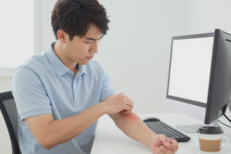 青年人手臂上经常起湿疹能治愈吗(图1)