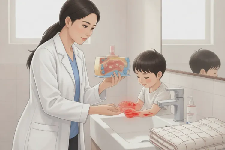 孩子手上容易长湿疹能不能治愈(图1)