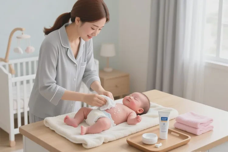 新生儿屁股起湿疹能治愈吗(图1)