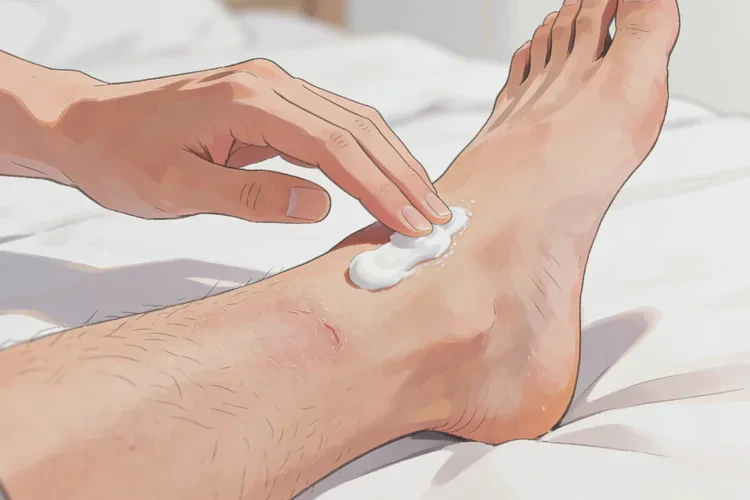 男生脚上偶尔长湿疹能治愈吗(图2)