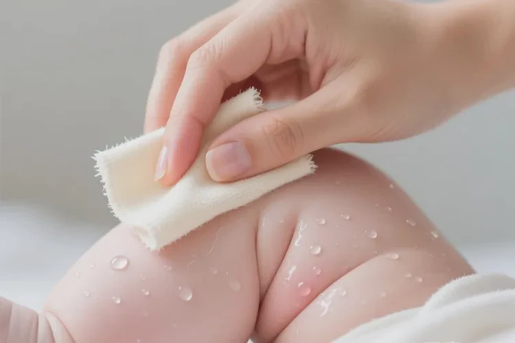 新生儿屁股上偶尔长湿疹能治愈吗(图1)