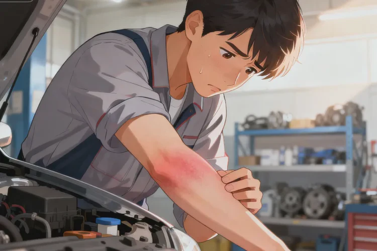 男性手臂上容易起湿疹能治愈吗(图1)