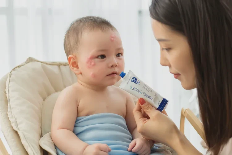 婴儿脸上起湿疹能不能治愈(图1)