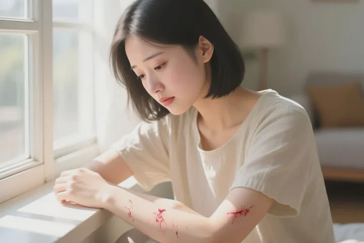 女生手臂上容易长湿疹可以治愈吗(图1)