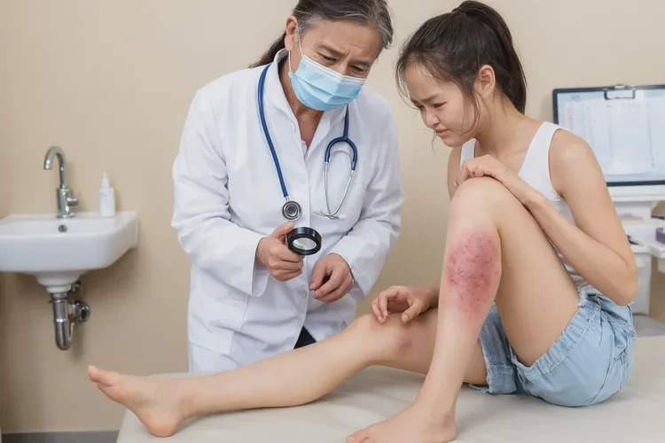 女生小腿上偶尔长湿疹可以治愈吗(图2)