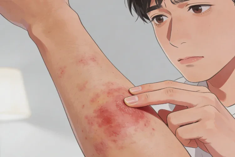 男生手臂上出湿疹能治愈吗(图1)