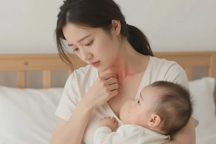 哺乳期妈妈脖子出现湿疹能治愈吗(图1)