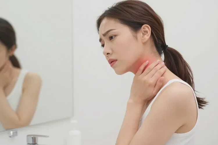 女性脖子上容易长湿疹能治愈吗(图1)