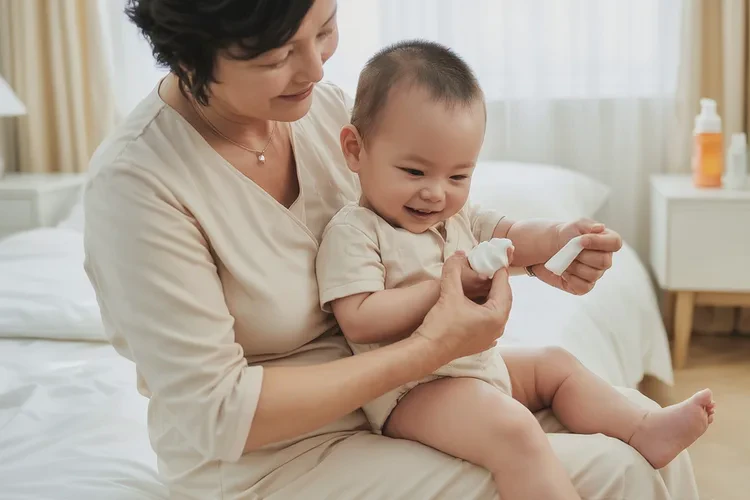 新生儿手臂上有湿疹能治愈吗(图1)