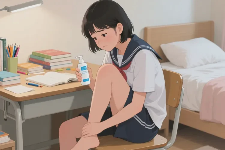 中学生小腿上经常起湿疹能治愈吗(图1)